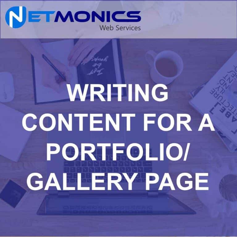 Writing Content For A Gallery Portfolio Page