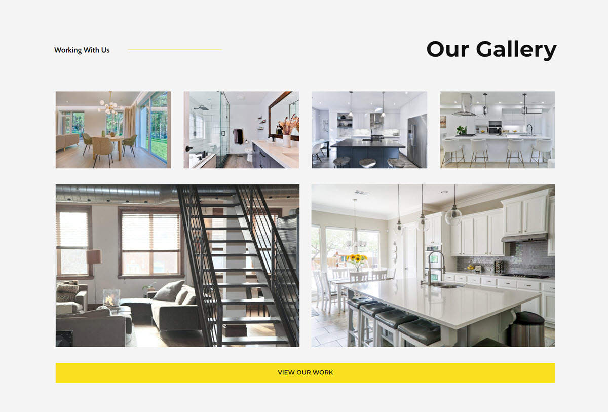 Am image of gallery page section